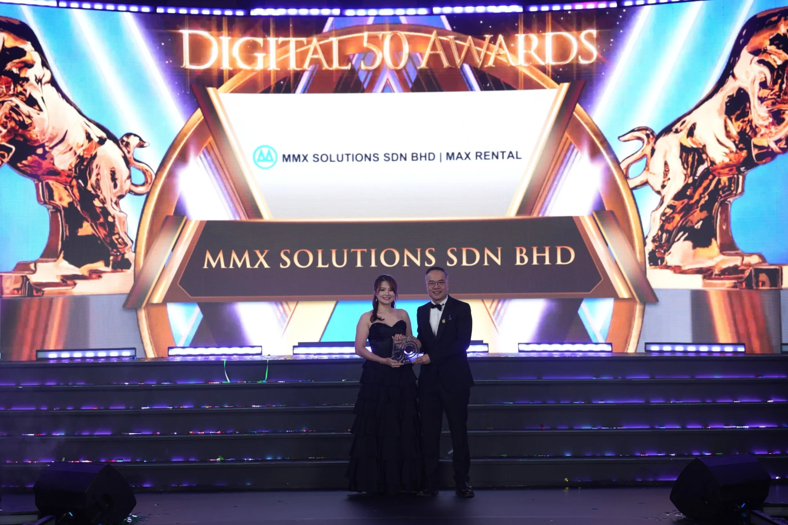 MMX Solutions receiving the Digital 50 Awards at Golden Bull Award 2026 Gala